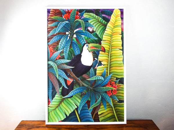 Bird, Toucan, Painting, Colorful