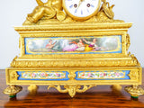 Antique French 19th C Aubert Klaftenberger Paris Louis XV Ormolu Mantel Clock