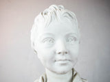 Antique French Sevres Bisque Head Of Boy Bust Sculpture Brongniart After Houdon