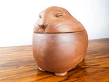 Vintage Monty Smith Rabbit Clay Pot Kitchen Dish Sculpture Malicious Rabbit