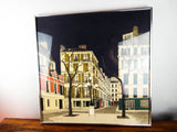 Vintage 1974 Original Lithograph Signed Art Denis Paul Noyer 249/260 Paris Night