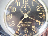 Vintage WW2 Seth Thomas Mark I Deck Clock Brass Nickel Plated US Navy 1940