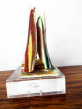 Vintage Color Modern Abstract Soapstone Sculpture by Beatrice W Eiges Modern Art