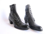 Victorian Black Leather Button Womens Boots - Size 6 / 6.5 - Yesteryear Essentials
 - 1