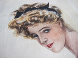 Vintage Harrison Fisher Girl Signed Painting - Yesteryear Essentials
 - 6