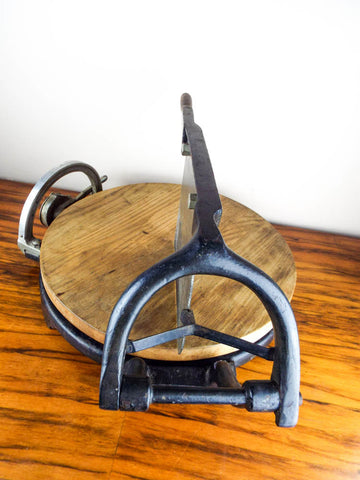 Antique Computing Cheese Cutter Co. Early Industrial Cheese Wheel Cutter
