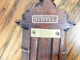 Large Vintage Wooden Stiffel Farenheit Hanging Wood Wall Thermometer 1970s