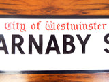 Vintage Enamel English Carnaby Street Street Sign Wall Hanging Fashion Sign