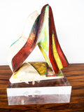 Vintage Color Modern Abstract Soapstone Sculpture by Beatrice W Eiges Modern Art