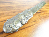 Antique Japanese Shakudo Meiji Era Kobuki Noh Mask Letter Opener Page Turner