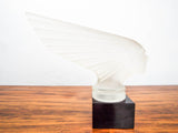 Vintage Frosted Czech Glass Victoire Radiator Cap Spirit Of The Wind Paperweight