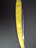 Antique Art Nouveau Barber Straight Razor Celluloid Handle