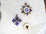 Antique Religious Temperance Enamel Delegate Templar Medal Ribbons Pinbacks