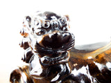 Vintage Chinese Carved Foo Dogs Stone Tigers Eye Guardian Temple Lions Qilin