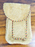 Vintage North American Plains Indian Beaded Leather Medicine Bag Western Purse