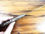 Antique Japanese Shakudo Meiji Era Kobuki Noh Mask Letter Opener Page Turner