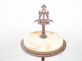 Antique Rembrandt Art Deco Iron & Marble Smoking Stand Side Table 1910 1920s Era