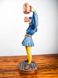 Vintage Metal Medieval Lord Sculpture Merry Man w Beer Tankards Figurine Statue