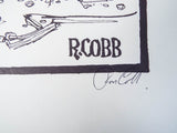 Vintage Signed Ron Cobb Print Ltd Ed Underground Free Press Cartoon Anti Commie