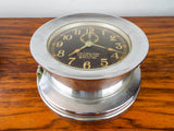 Vintage WW2 Seth Thomas Mark I Deck Clock Brass Nickel Plated US Navy 1940